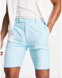ASOS Slim Smart Shorts - Blue