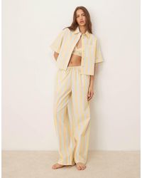 ASOS - Mix & Match Woven Stripe Pyjama Trouser - Lyst