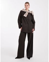 ONLY - Low Waist Wide Leg Tailored Trousers Co-Ord - Lyst