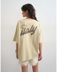TOPSHOP - 'little Italy' Graphic Oversized Tee - Lyst