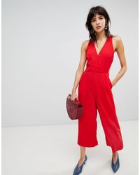 warehouse slash neck jumpsuit