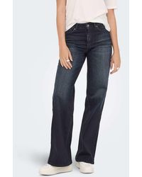 ONLY - Vaqueros Azul Oscuro De Corte Ancho De - Lyst