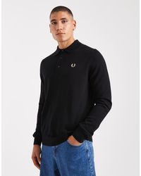 Fred Perry - Knitted Polo Jumper - Lyst
