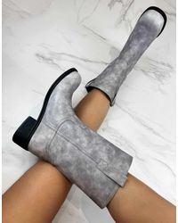 GIA STUDIOS - Trucker Pull Up Boots - Lyst