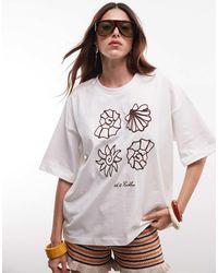 4th & Reckless - Cotton Rich Embroidered Shell Graphic T-shirt - Lyst