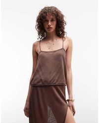 Monki - Festival Crochet Cami Top Co-Ord - Lyst