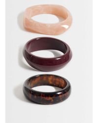 Accessorize - 3 Pack Resin Bangles - Lyst
