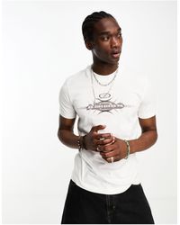adidas Originals - Rekive - t-shirt bianca con grafica grande - Lyst