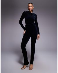Ruched & Ready - High Rise Sculpting Velvet leggings - Lyst