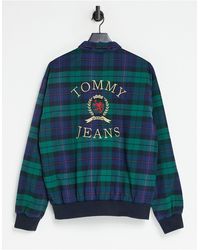 tommy jeans tartan hoodie