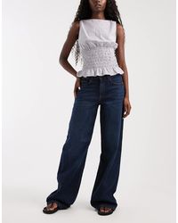 Noisy May - Kenzie Mid Rise Wide Leg Jeans - Lyst