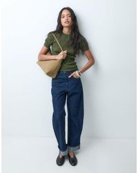 ASOS - Shirred Fine Knit T-Shirt - Lyst
