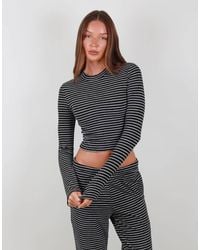 SIMMI - Super Soft Stripe Long Sleeve T-Shirt - Lyst