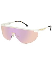 Carrera - Carrera Flaglab Rechthoekige Zonnebril Met Roze En Blauwe Glazen - Lyst