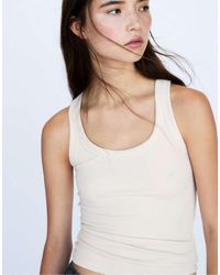 Pull&Bear - Ribbed Tank Top - Lyst