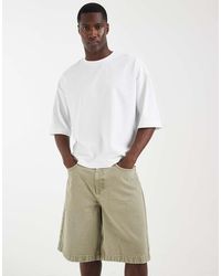 ASOS - Heavyweight Boxy Oversized T-shirt With Half Sleeve - Lyst