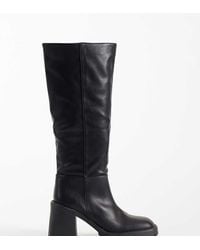 Raid Wide Fit - Carnie Block Heel Knee Boots - Lyst