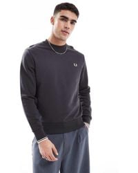Fred Perry - Felpa Girocollo Scuro - Lyst