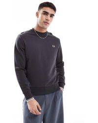 Fred Perry - Sudadera Oscuro Con Cuello Redondo De - Lyst