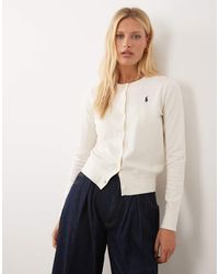 Polo Ralph Lauren - Icon Logo Fine Knit Cardigan - Lyst