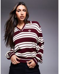 The Couture Club - – gestreifter oversize-polohemd aus strick - Lyst