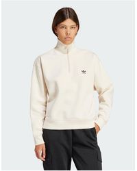 adidas Originals - Essentials 1/2 Zip Sweatshirt - Lyst