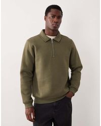 ASOS - Quarter Zip Sweatshirt With Collar - Lyst