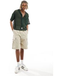 Native Youth - Mesh Knit Button Through Short Sleeve Shirt - Lyst