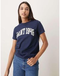 GANT - Graphic Collegiate T-shirt - Lyst