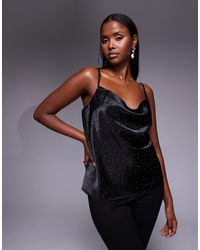 River Island - Hotfix Detail Cami Top - Lyst