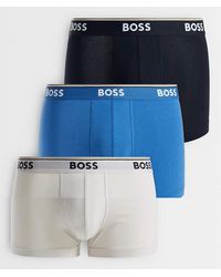 BOSS - Pack De 3 Calzoncillos De Varios Colores Con Cinturilla En Contraste Power - Lyst