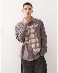 Reclaimed (vintage) - Geruit Overhemd Met Lange Mouwen En Paardmotief - Lyst