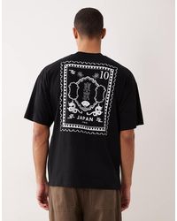 SELECTED - Oversized T-Shirt Met Japan-Stempelprint Op De Achterkant - Lyst