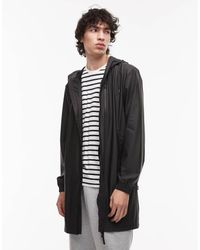 Rains - Chubasquero Cortavientos Negro De Corte Alargado Con Cremallera 12080 De - Lyst