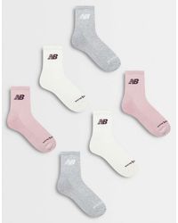 New Balance - Everyday Seasonal Ankle Socks 6 Pack - Lyst
