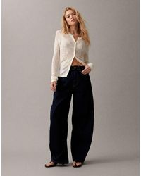 ASOS - High Waisted Horseshoe Barrel Leg Jeans - Lyst