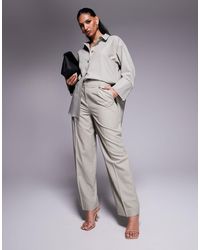 River Island - Wide Leg Tailored Trouser Co-ord - Lyst