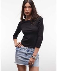 Monki - Long Sleeve Boatneck Top - Lyst