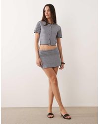 GOOD AMERICAN - Fine Knit Low Rise Mini Skort Co-ord - Lyst