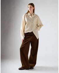 Glamorous - Wide-Leg Corduroy Trousers - Lyst