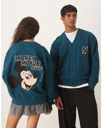 ASOS - Disney Unisex Oversize Cardigan With Mickey Mouse Print - Lyst