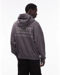 Carhartt - Distance - sweat à capuche coupe carrée à enfiler - foncé - Lyst