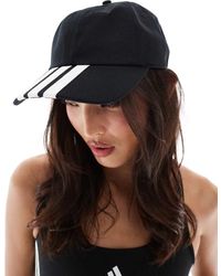 adidas Originals - Gorra De Béisbol Negra Con 3 Rayas De Adidas Training - Lyst