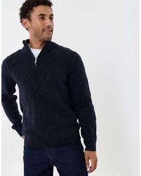 Threadbare - Diamond Cable Knit Quarter Zip Jumper - Lyst