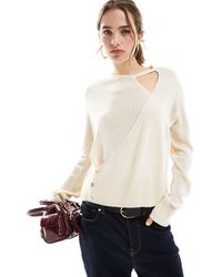 Mango - Knitted Wrap Top - Lyst