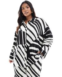 4th & Reckless - Satin Wide Cuff Shirt - Lyst