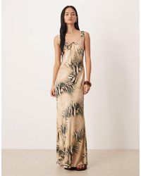 ASOS - Scoop Neck Tie Front Midi Dress - Lyst