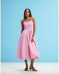 Amy Lynn - – polly – gesmoktes midikleid - Lyst
