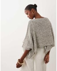 ASOS - Textured Knit Cape Sleeve Top - Lyst