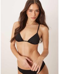 Calvin Klein - Luxe Triangle Tie Bikini Top - Lyst
